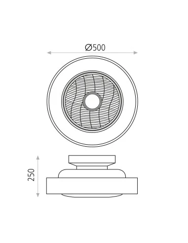 Blaast Ventilador seguridad niños Blanco, LED 24W Mando a distancia, Regulable Kelvin, Ventiladores infantiles