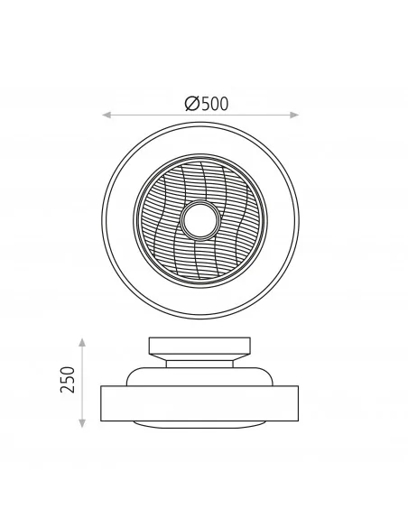 Blaast Ventilador seguridad niños Blanco, LED 24W Mando a distancia, Regulable Kelvin, Ventiladores infantiles