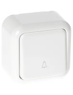 Pulsadores timbre Ancient Blanco 6x6x4 MEH3-A111MBR FABRILAMP, Interruptores y enchufes