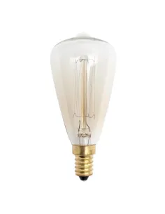 Bombilla Incandescencia Vintage Pebetero 40w E14 48dx115 Calida 071402401 FABRILAMP, Bombillas filamento y decorativas