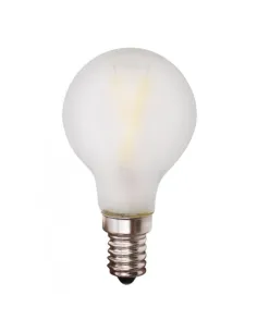 Bombillas 4w 3000k Led Filamento Esferica Mate E14 400lm 45x65 071212041 FABRILAMP, Bombillas led esféricas