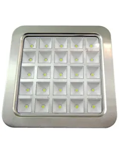 Downlight Cuad Amon Led 16w Niquel 6500k 049281603 FABRILAMP, Lámparas modernas