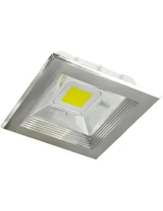 Downlight Cuad Poseidon Led 20w 2000lm Niquel 19x19x8 6500k 049382003 FABRILAMP, Lámparas modernas
