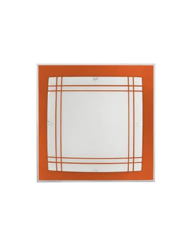 Plafones de techo Amet Naranja 2xe27 (32x32x6) 043083204 FABRILAMP, Plafones de techo