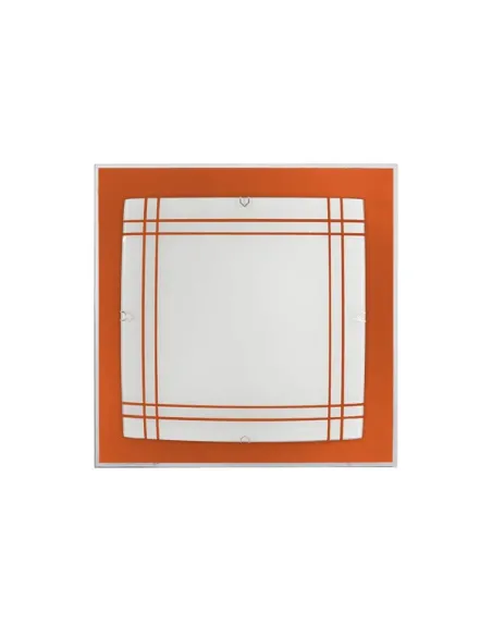 Plafones de techo Amet Naranja 2xe27 (32x32x6) 043083204 FABRILAMP, Plafones de techo