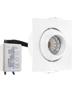 Focos empotrables Articula 1w 4000k Blanco Centavo 65lm 5x5 A12680201B FABRILAMP, Lámparas modernas