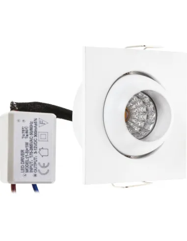 Focos empotrables Articula 1w 4000k Blanco Centavo 65lm 5x5 A12680201B FABRILAMP, Lámparas modernas