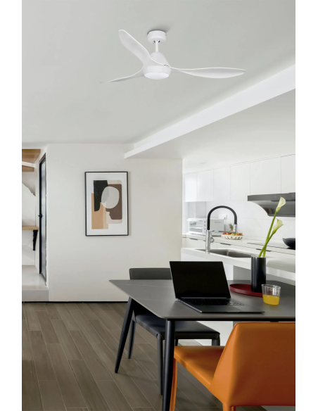 Ventilador de techo Polaris L LED 33346 FARO blanco en ambiente