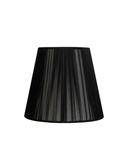 Pantalla Conica Hilo Indira E27 Negra (25x11x16) 048112509 FABRILAMP, Pantallas 25 cm