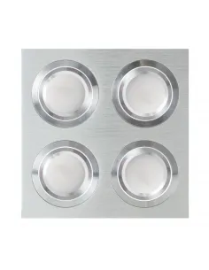 Focos empotrar Aluminio/cromo 4xg10 Incluida 24w 4000k 2400lm 17,5x17,5x2 Androide 096684010. FABRILAMP, Lámparas modernas