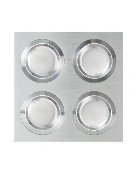 Focos empotrar Aluminio/cromo 4xg10 Incluida 24w 4000k 2400lm 17,5x17,5x2 Androide 096684010. FABRILAMP, Lámparas modernas