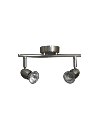 Regleta Foco Sonora Niquel 2xgu10 Bomb Halog incl 15x26 029692003 FABRILAMP, Plafones de techo