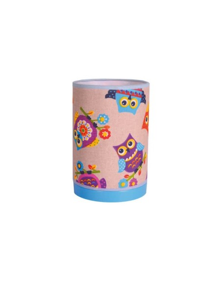 Sobremesa Serie Buhos Rosa 1xe27 19x13d 056271000 FABRILAMP, Sobremesas