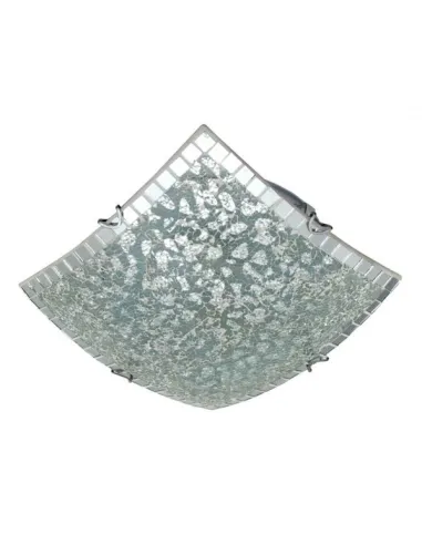 Plafones de techo Cuadrado Carbono Cromo 2xe27 30x30 089493020 FABRILAMP, Lámparas modernas