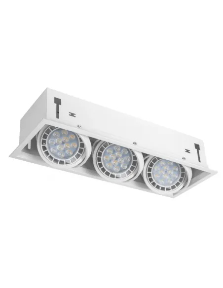 Foco Kardan Cesar Empotrar 3xr111 Blanco 18 5x48 Bombillas No Incluidas 092383001 FABRILAMP, Lámparas modernas