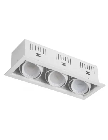 Foco Kardan Augusto Empotrar 3xgu10 Blanco 11x30bombillas No Incluidas 092483001 FABRILAMP, Lámparas modernas