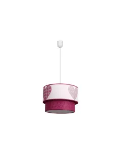Lámparas de techo colgantes Corazones Rosa 1xe27 Regx30d 056593000 FABRILAMP, Lamparas infantiles