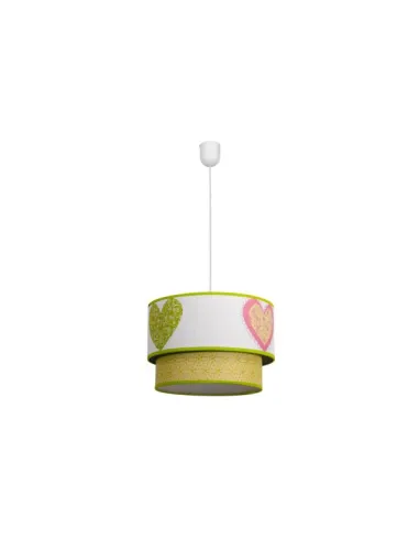 Lámparas de techo colgantes Corazones Verde 1xe27 Regx30d 056593006 FABRILAMP, Lamparas infantiles