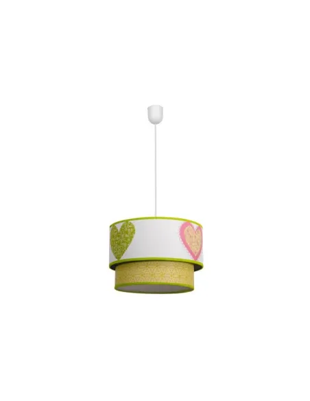 Lámparas de techo colgantes Corazones Verde 1xe27 Regx30d 056593006 FABRILAMP, Lamparas infantiles