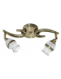 Lampara 2x5w 4000k Zodiaco Cuero 800lm 22x37x12 076652014 FABRILAMP, Plafones de techo