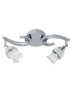 Lampara 2x5w 4000k Zodiaco Cromo 800lm 22x37x12 076652020 FABRILAMP, Plafones de techo