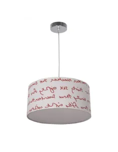 Lámparas de techo Letters Blanco/rojo 3xe27 Regx35d 076093501 FABRILAMP, Lamparas infantiles