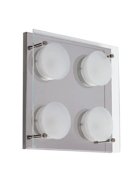 Plafones de techo 4x6w 4000k Antioquia Cromo 1600lm (22x22x5 5) 075384020 FABRILAMP, Plafones de techo