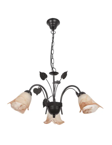 Lampara Forja Napoles Marron De 3xe14 34x50 6 554/3 FABRILAMP, Lámparas rústicas