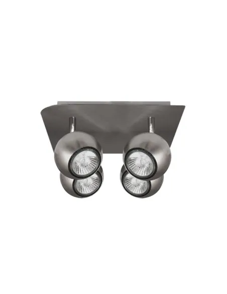 Plafones de techo Foco Dali Niquel 4xgu10 Bomb Halog Incl 14x25x25 029984003 FABRILAMP, Plafones de techo