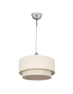 Lámparas de techo colgantes Doble 1l Beis/beis Cilind (35/25/reg) 2 810/35-BEIS/BEIS FABRILAMP, Lámparas modernas