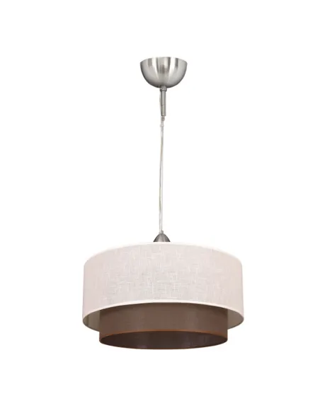 Lámparas de techo colgantes Doble 1l Beis/marron Cilind (35/25/reg) 2 810/35-BEIS/MARR FABRILAMP, Lámparas modernas