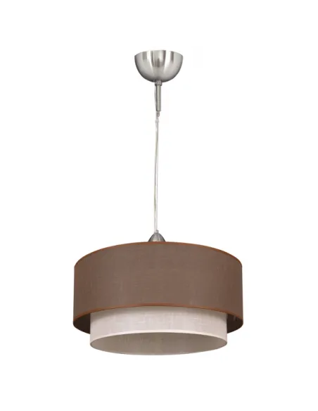 Lámparas de techo colgantes Doble 1l Marron/beis Cilind (35/25/reg) 2 810/35-MARR/BEIS FABRILAMP, Lámparas modernas