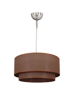 Lámparas de techo colgantes Doble 1l Marron/marron Cilind (35/25xreg) 2 810/35-MARR/MARR FABRILAMP, Lámparas modernas