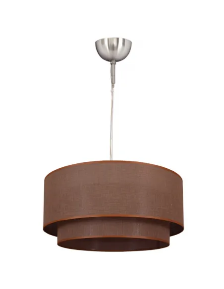 Lámparas de techo colgantes Doble 1l Marron/marron Cilind (35/25xreg) 2 810/35-MARR/MARR FABRILAMP, Lámparas modernas