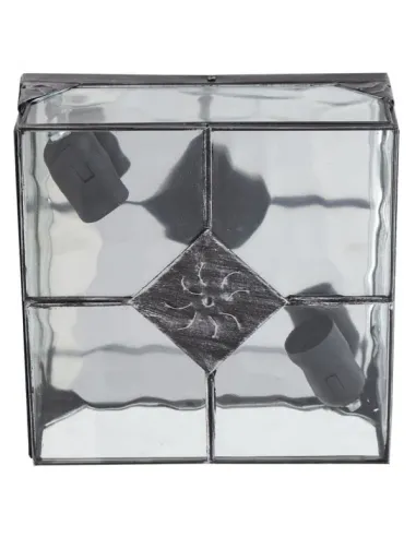 Plafones de techo Estepa Plata 2xe27 25x25x11 075582510 FABRILAMP, Plafones de techo