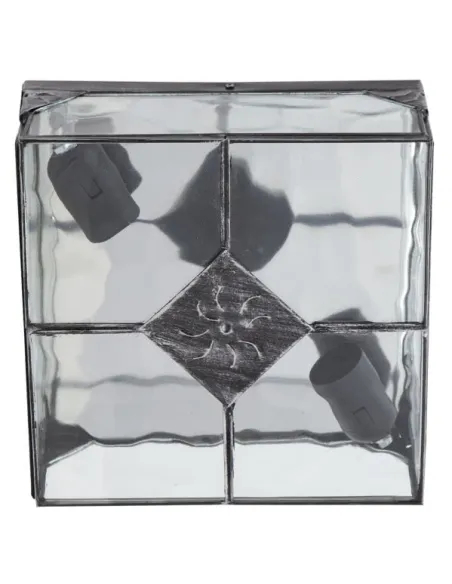 Plafones de techo Estepa Plata 2xe27 25x25x11 075582510 FABRILAMP, Plafones de techo