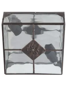 Plafones de techo Estepa Cobre 2xe27 25x25x11 075582511 FABRILAMP, Plafones de techo