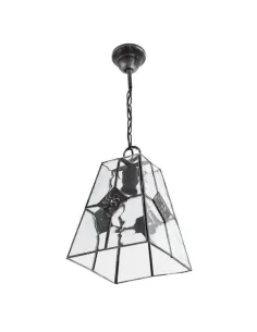 Lámparas de techo colgantes Estepa Plata 1xe27 30x20x20 075592010 FABRILAMP, Lámparas rústicas