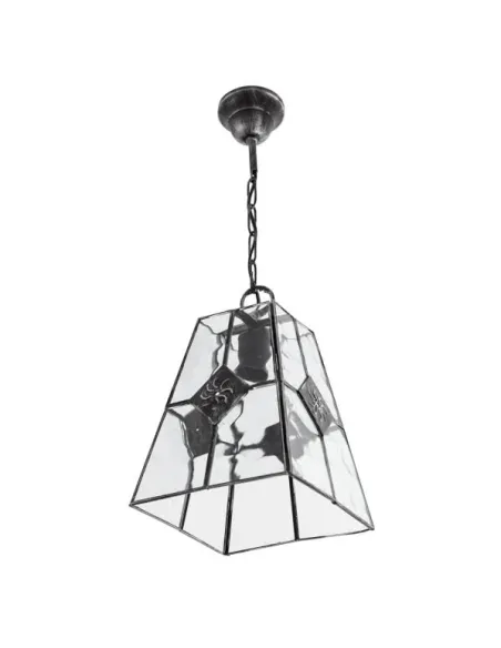 Lámparas de techo colgantes Estepa Plata 1xe27 30x20x20 075592010 FABRILAMP, Lámparas rústicas