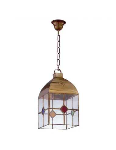 Farol Granadino 4 Caras Pequeño 1xe27 30x15 1 974/PEQUENO FABRILAMP, Lámparas rústicas