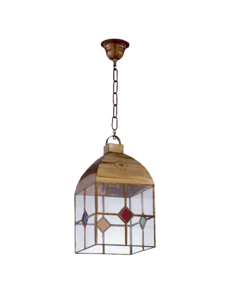 Farol Granadino 4 Caras Pequeño 1xe27 30x15 1 974/PEQUENO FABRILAMP, Lámparas rústicas