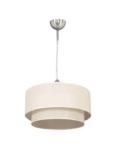 Lámparas de techo colgantes Doble 1l Beis/beis Cilind (50/40/reg) 2 810/50-BEIS/BEIS FABRILAMP, Lámparas modernas