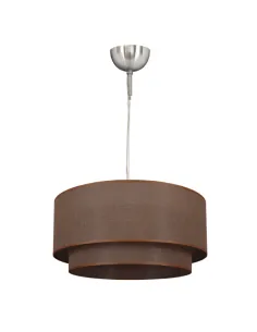 Lámparas de techo colgantes Doble 1l Marron/marron Cilind (50/40/reg) 2 810/50-MARR/MARR FABRILAMP, Lámparas modernas