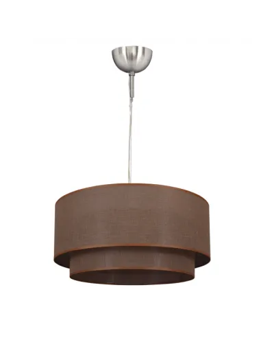 Lámparas de techo colgantes Doble 1l Marron/marron Cilind (50/40/reg) 2 810/50-MARR/MARR FABRILAMP, Lámparas modernas