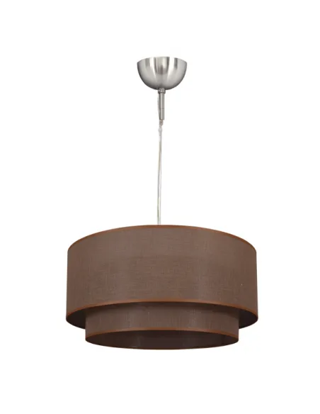 Lámparas de techo colgantes Doble 1l Marron/marron Cilind (50/40/reg) 2 810/50-MARR/MARR FABRILAMP, Lámparas modernas