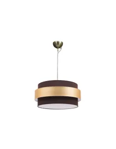 Lámparas de techo colgantes Bremen Cuero/marron-oro 3xe27 (regx40d) 066494014 FABRILAMP, Lámparas modernas