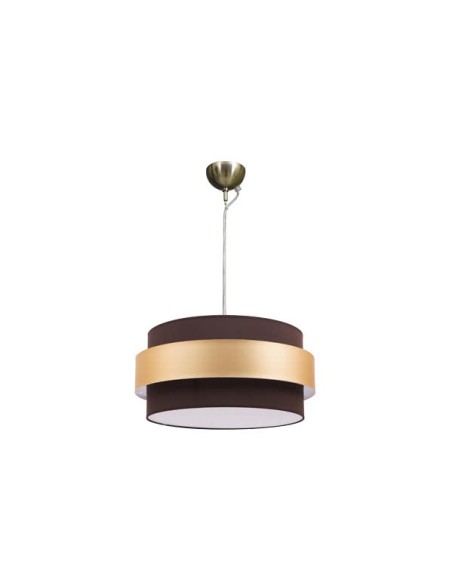 Lámparas de techo colgantes Bremen Cuero/marron-oro 3xe27 (regx40d) 066494014 FABRILAMP, Lámparas modernas