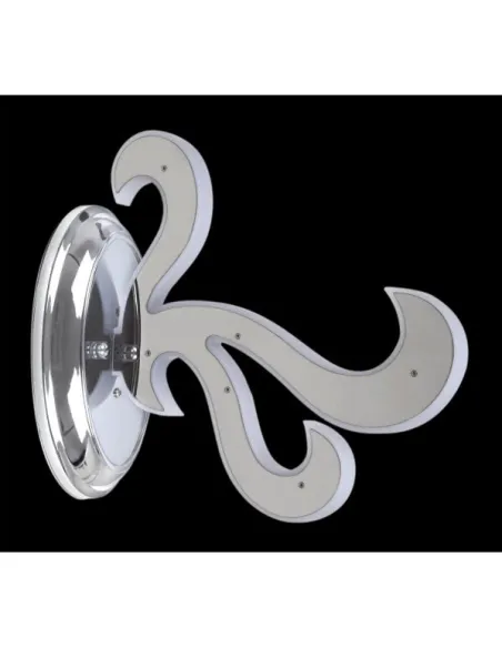 Apliques de pared Led Fuego 1 L Cromo 9w 360lm 4000k23x12x26 5 081061020 FABRILAMP, Lámparas modernas