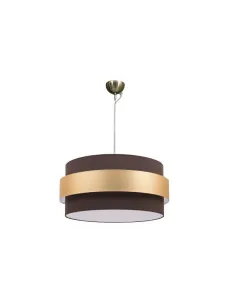 Lámparas de techo colgantes Bremen Cuero/marron-oro 3xe27 (regx50d) 066495014 FABRILAMP, Lámparas modernas