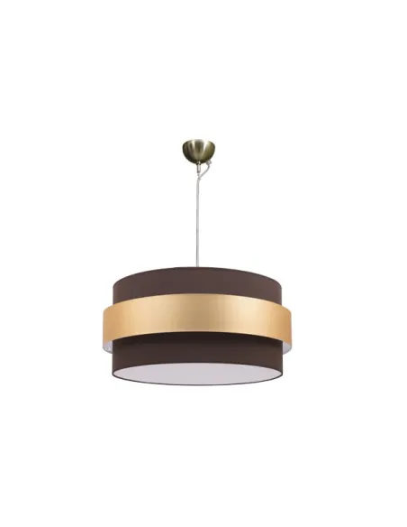 Lámparas de techo colgantes Bremen Cuero/marron-oro 3xe27 (regx50d) 066495014 FABRILAMP, Lámparas modernas